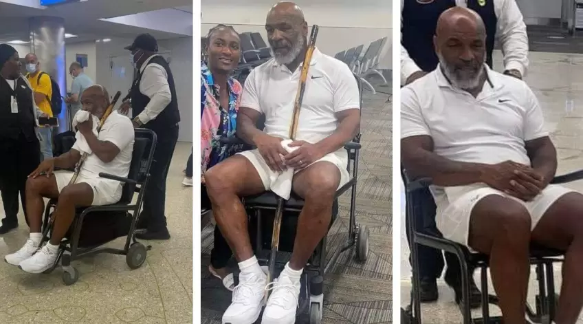 Mike Tyson ends up in a wheelchair: that's what knocked him out